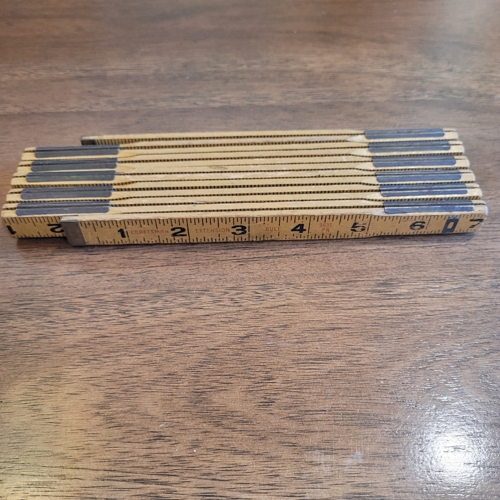 Vintage Craftsman Extension Rule 3931 Wooden 72 Inches Made In USA